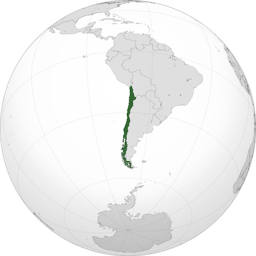 Cile mappa