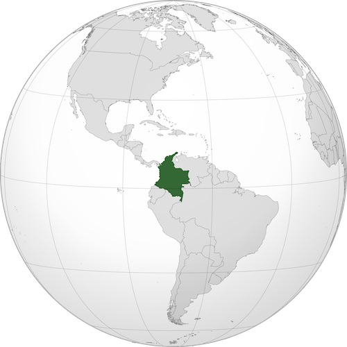 Colombia mappa