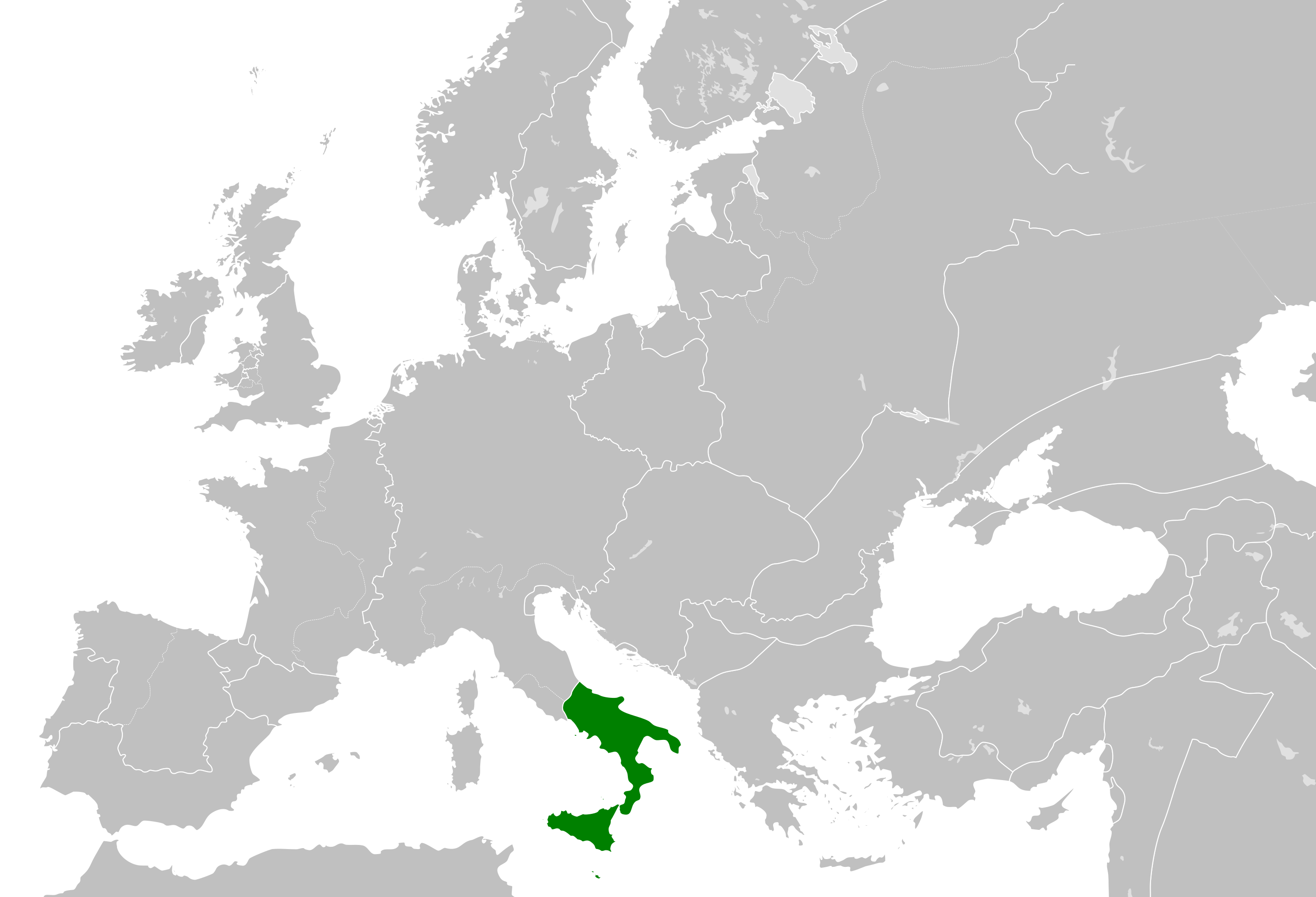Regno di Sicilia mappa