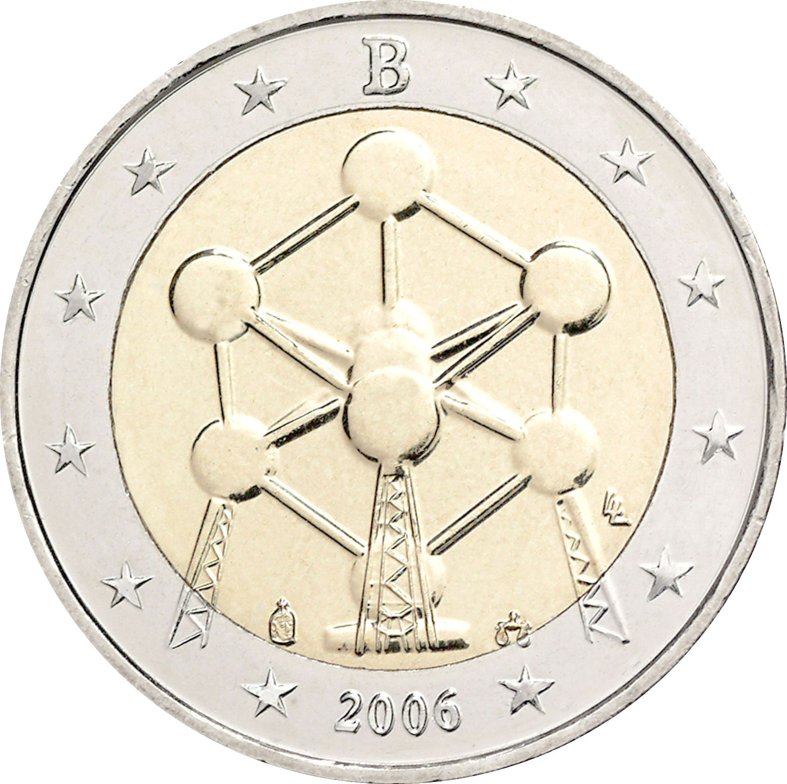 Belgio - 2 € Restauro dell'Atomium 2006