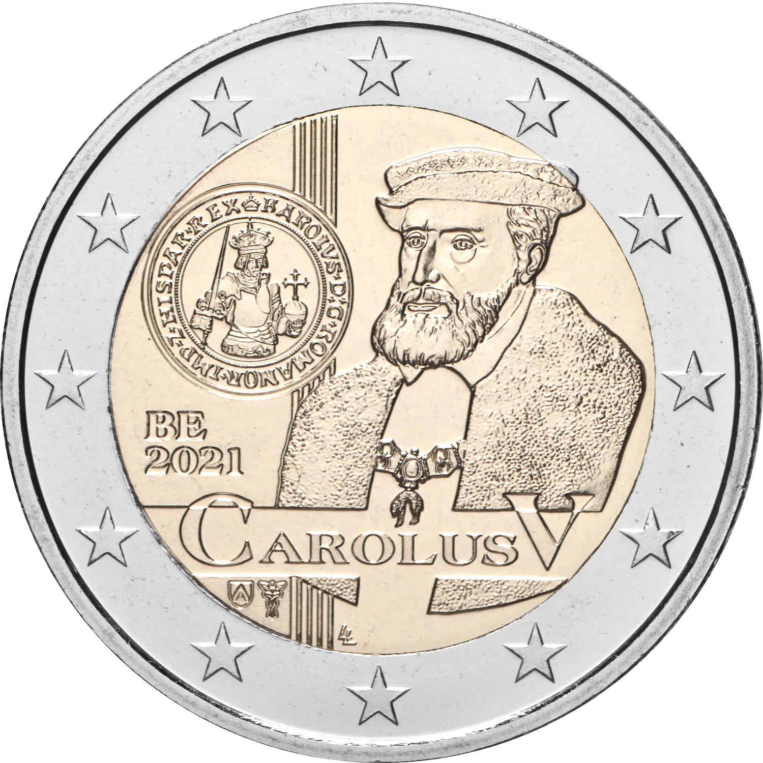 2 € 500° anniversario monetazione Carlo V 2021