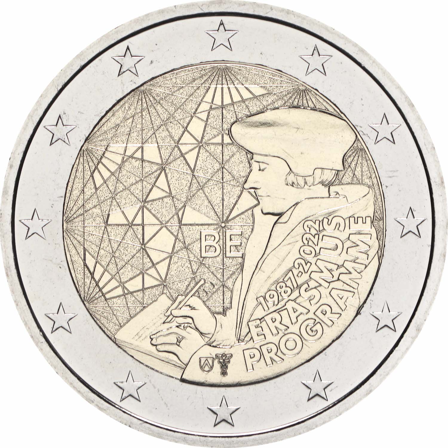 belgio 2022 2 euro erasmus