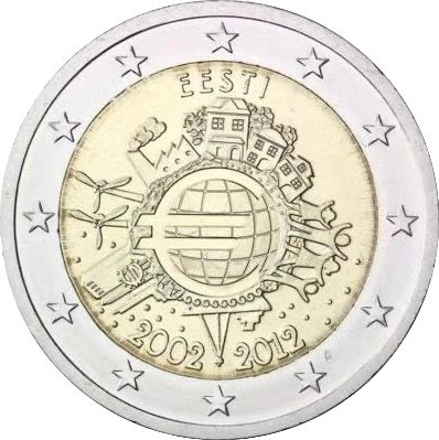 Estonia - 2 € Decennale Euromonete 2012