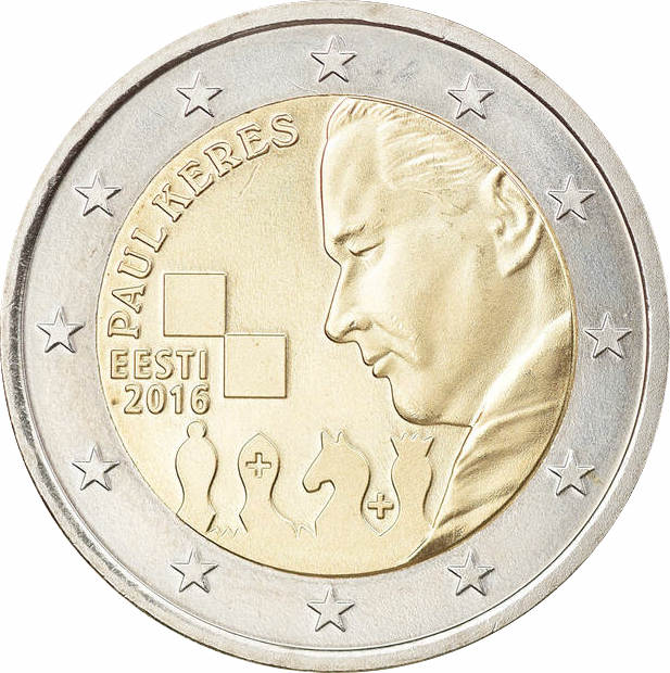 Estonia - 2 € 100° anniversario Paul Keres 2016