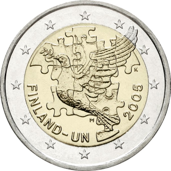 Finlandia - 2 € 60º anniversario delle Nazioni Unite 2005