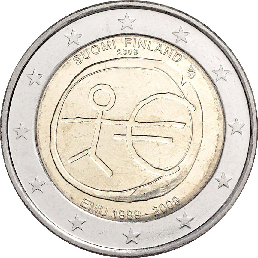 Finlandia - 2 € 10° anniversario U.E.M. 2009