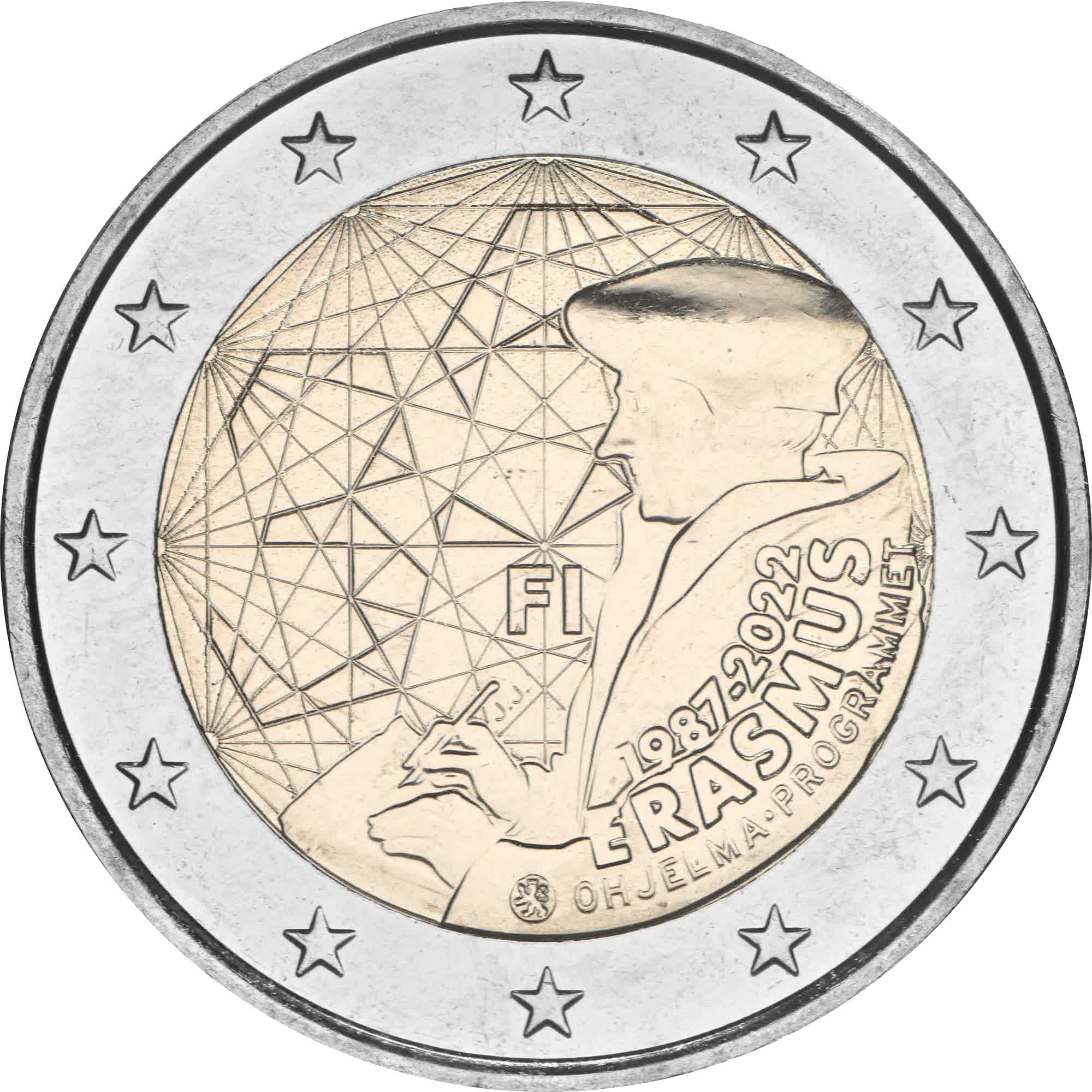 finlandia 2022 2 euro erasmus
