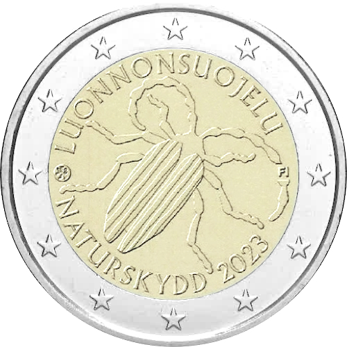 Finlandia 2023 2 euro Legge nazionale conservazione natura Finlandia 2023 2 euro Legge nazionale conservazione natura