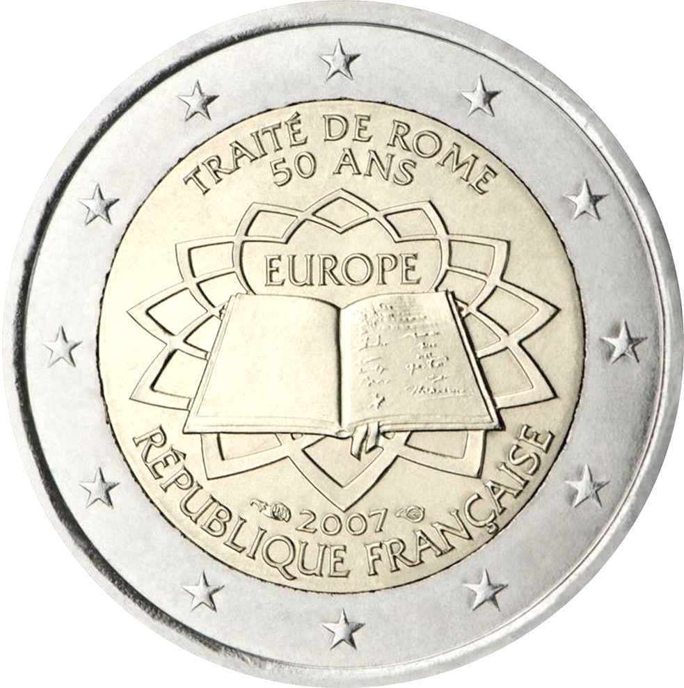 Francia - 2 € 50° anniversario Trattati di Roma 2007