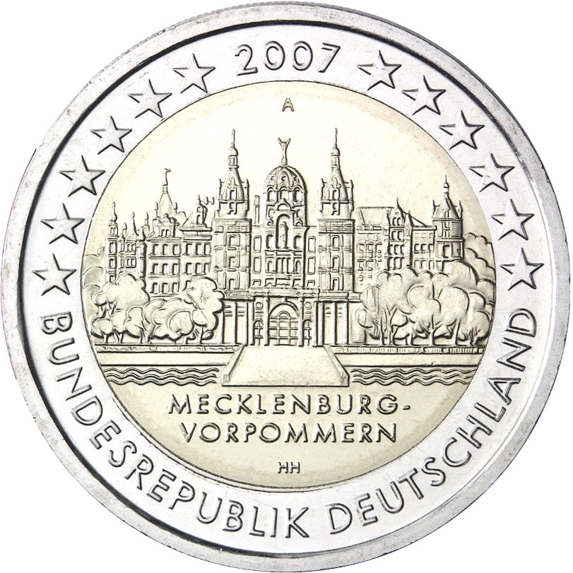 Germania - 2 € Meclemburgo - Castello di Schwerin 2007