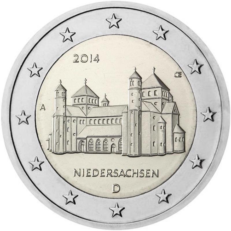 Germania - 2 € Niedersachsen - Chiesa di San Michele 2014