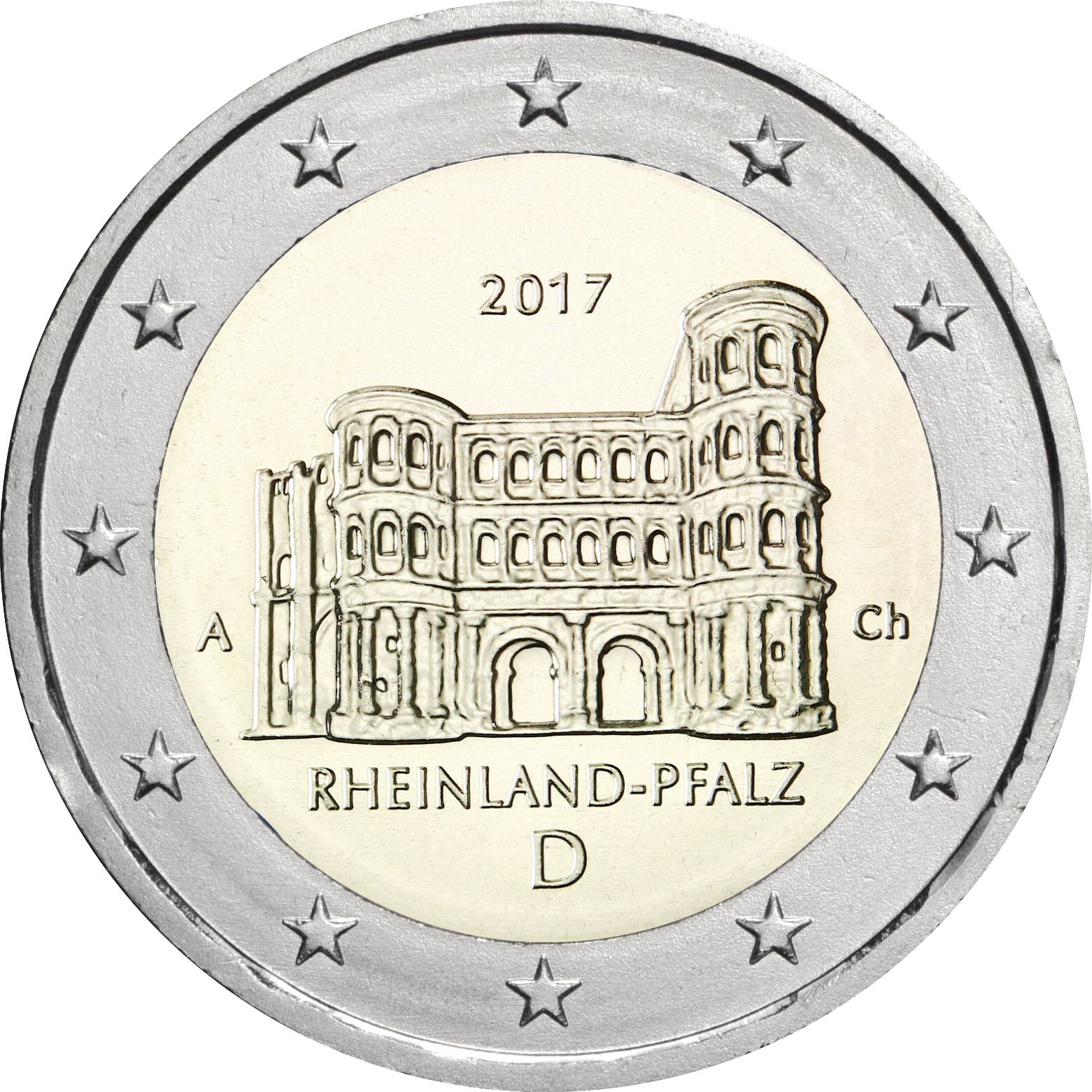 Germania - 2 € Rheinland Pfalz - Porta Nigra 2017