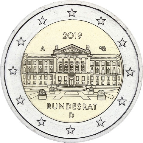 Germania - 2 € 70° anniversario del Bundesrat 2019