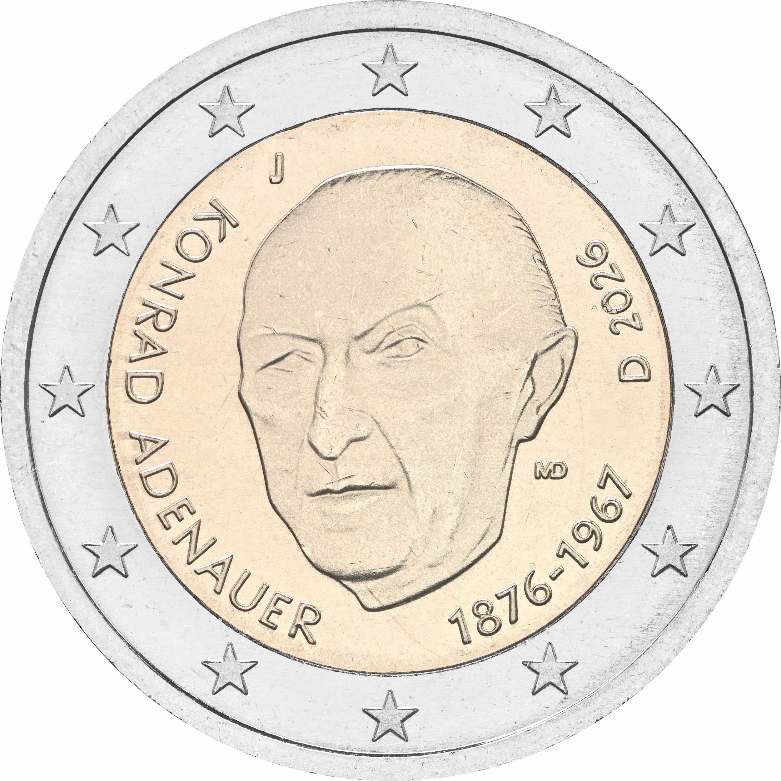 Germania 2026: 2 € Adenauer Germania 2026: 2 € Adenauer