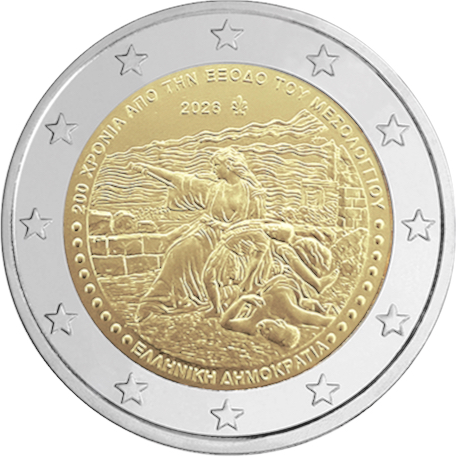 Grecia 2025 - 2 € Messologi Grecia 2025 - 2 € Messologi