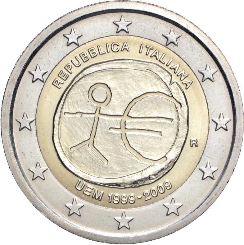 Italia - 2 € 10° anniversario U.E.M. 2009