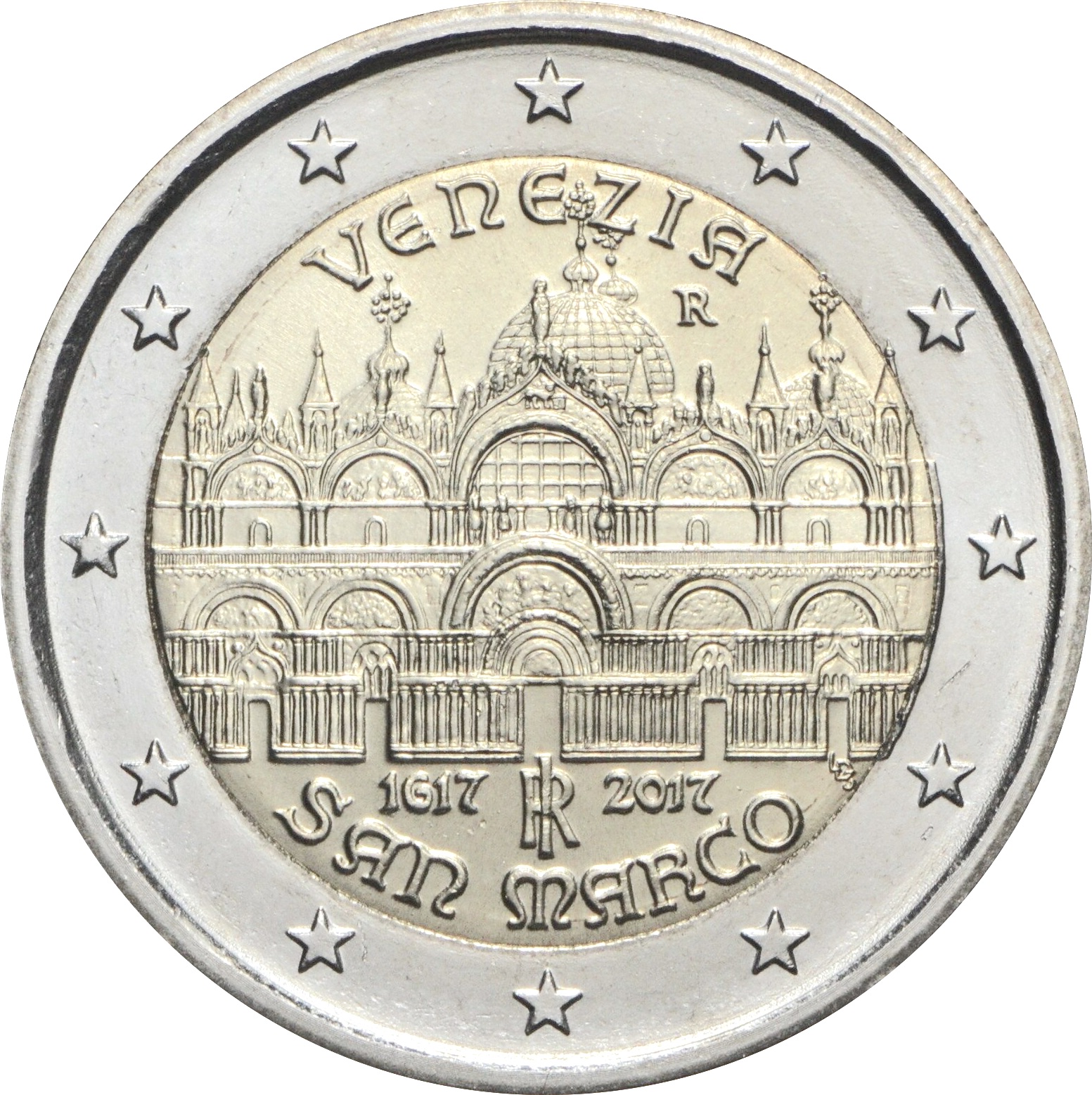 Italia - 2 € 400° anniversario Basilica San Marco 2017