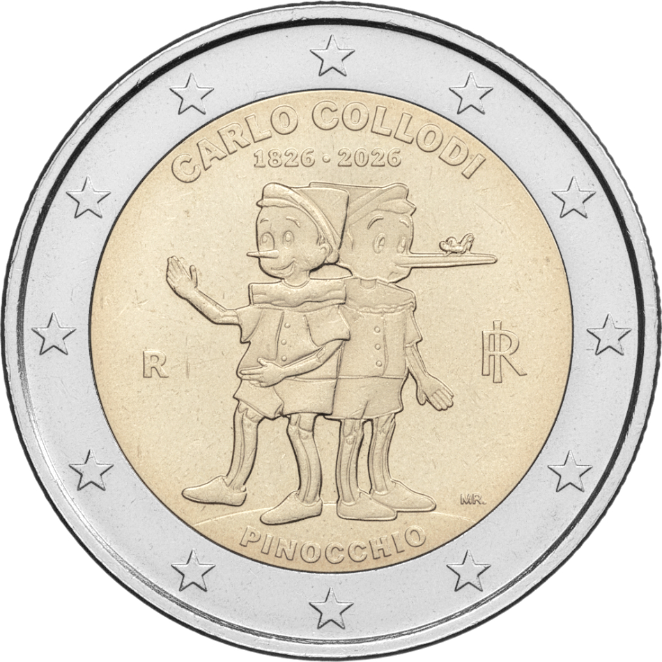 Italia 2026 - 2 € Carlo Collodi Italia 2026 - 2 € Carlo Collodi