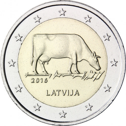 Lettonia - 2 € Settore agro alimentare - Mucca 2016