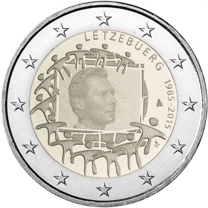 Lussemburgo - 2 € 30° anniversario bandiera europea 2015