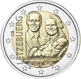 Lussemburgo - 2 € Nascita del Principe Carlo 2020