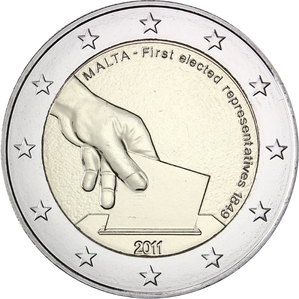 Malta - 2 € Elezioni rappresentanti 1849 2011