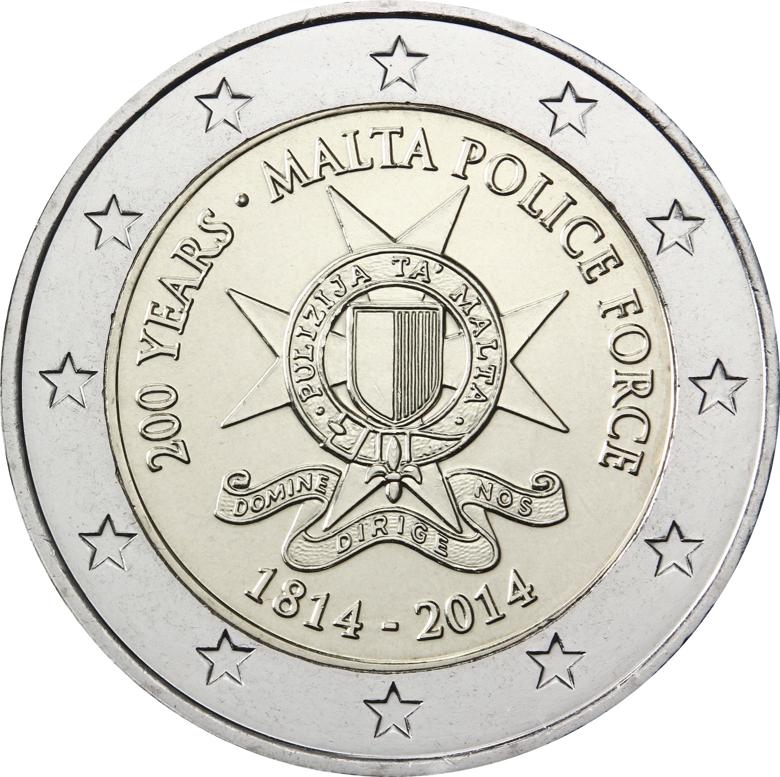Malta - 2 € 200° anniversario Polizia 2014