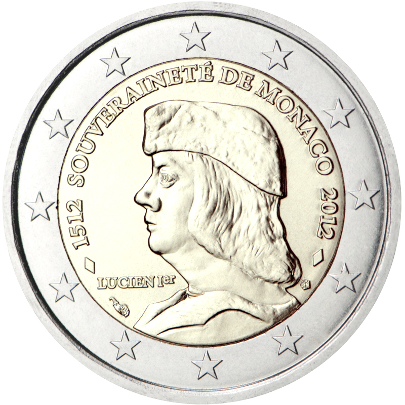 Monaco - 2 € 500° anniversario della Sovranità 2012