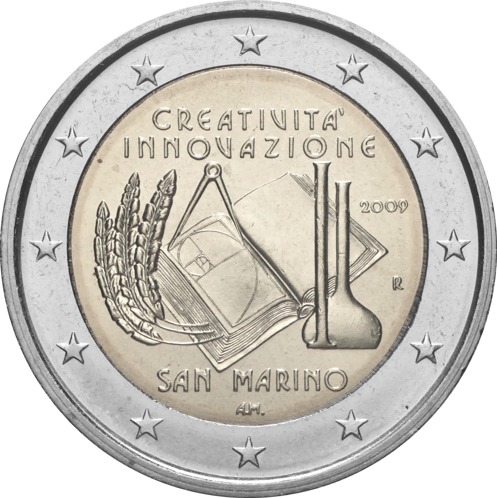 San Marino - 2 € Anno europeo della Creatività e dell'innovazione 2009