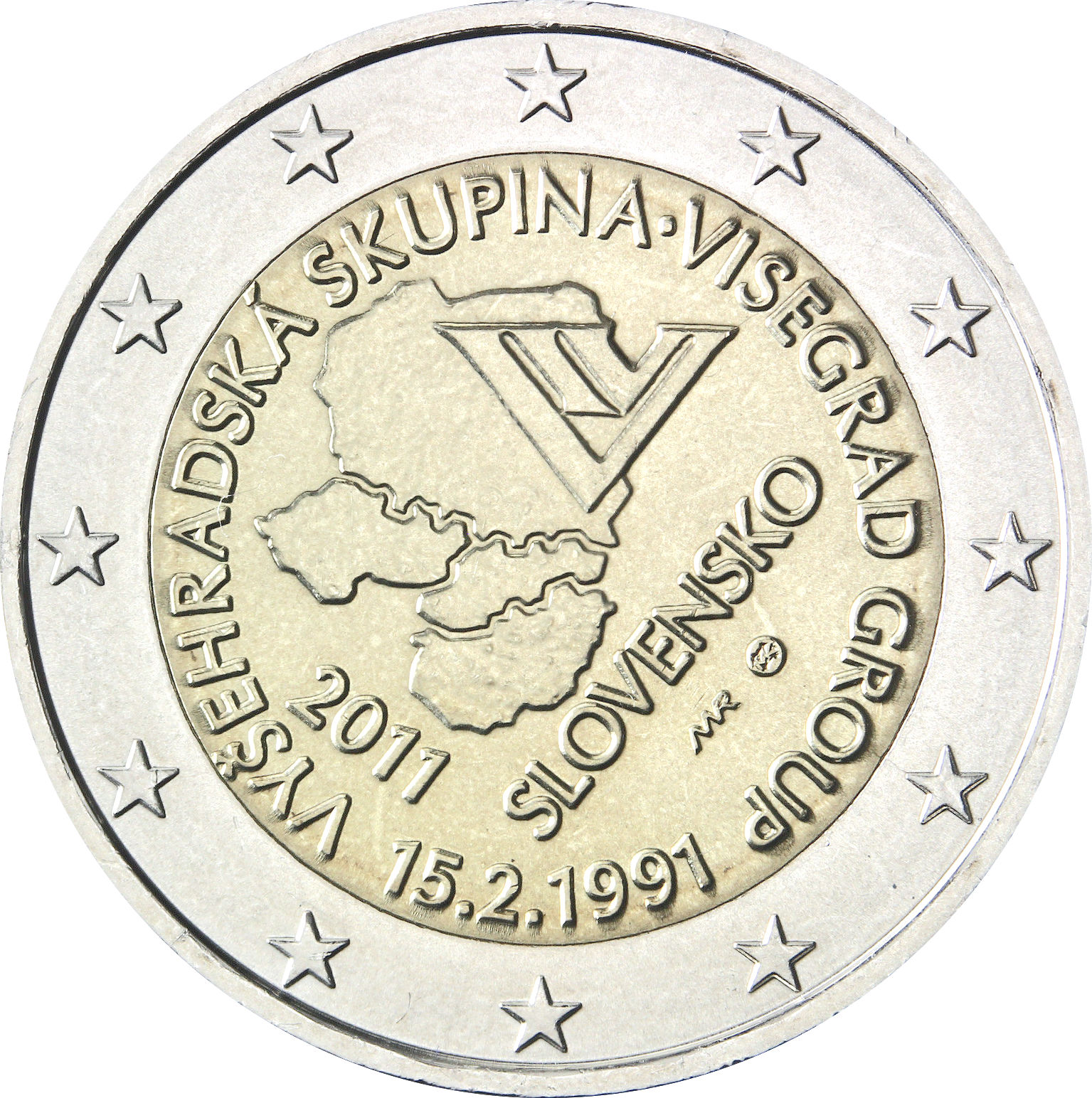 Slovacchia - 2 € 20° anniversario gruppo Visegrad 2011