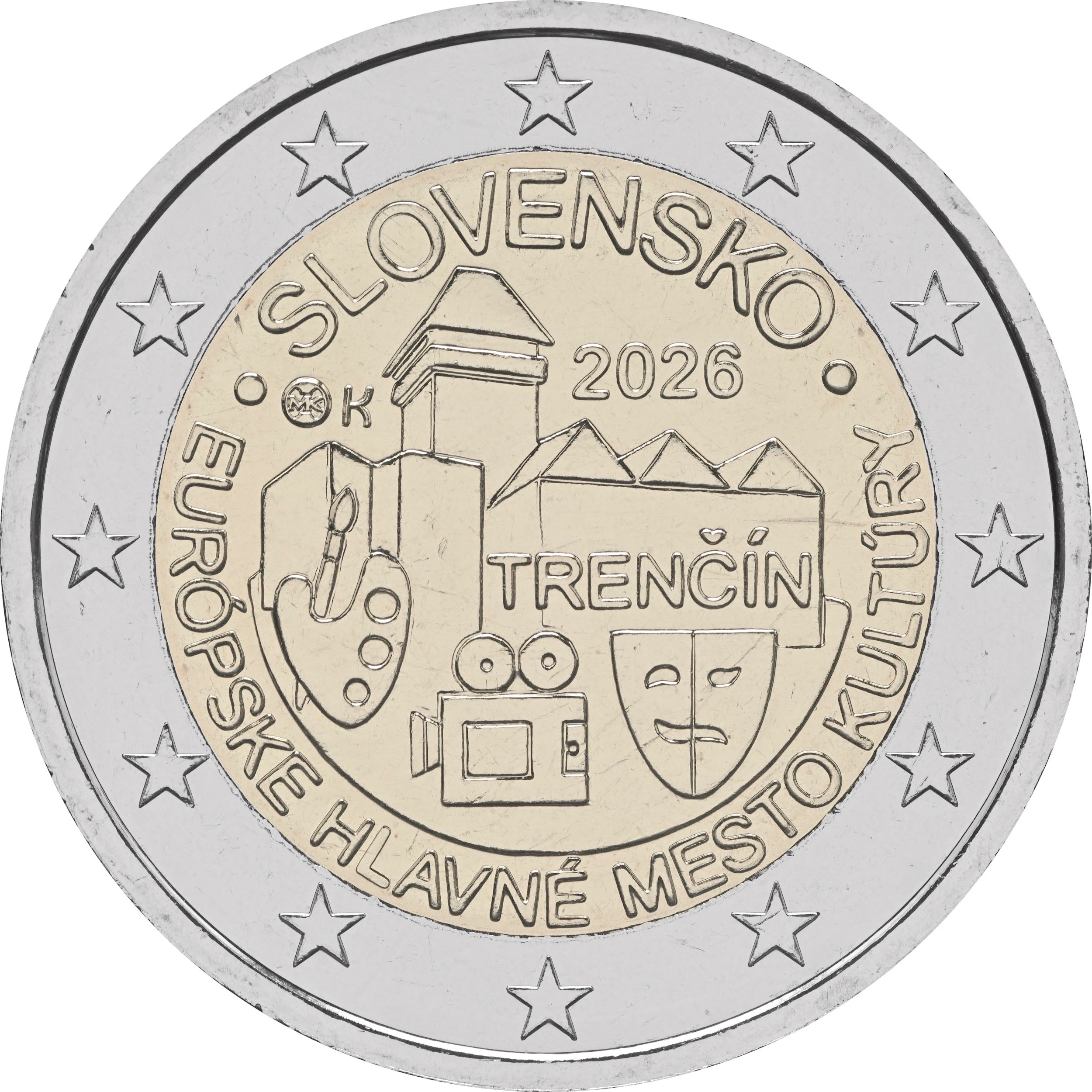Slovacchia 2026 - 2 € Trencin capitale della cultura Slovacchia 2026 - 2 € Trencin capitale della cultura