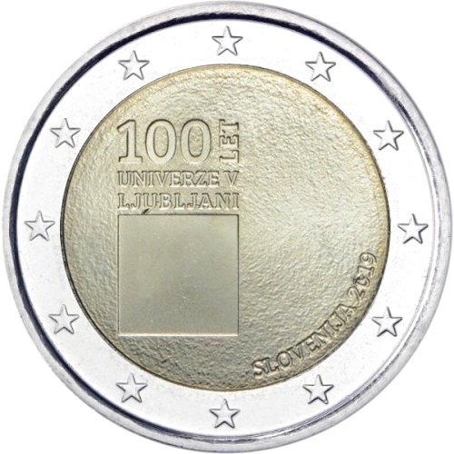 Slovenia - 2 € 100° anniversario dell' Università di Lubiana 2019
