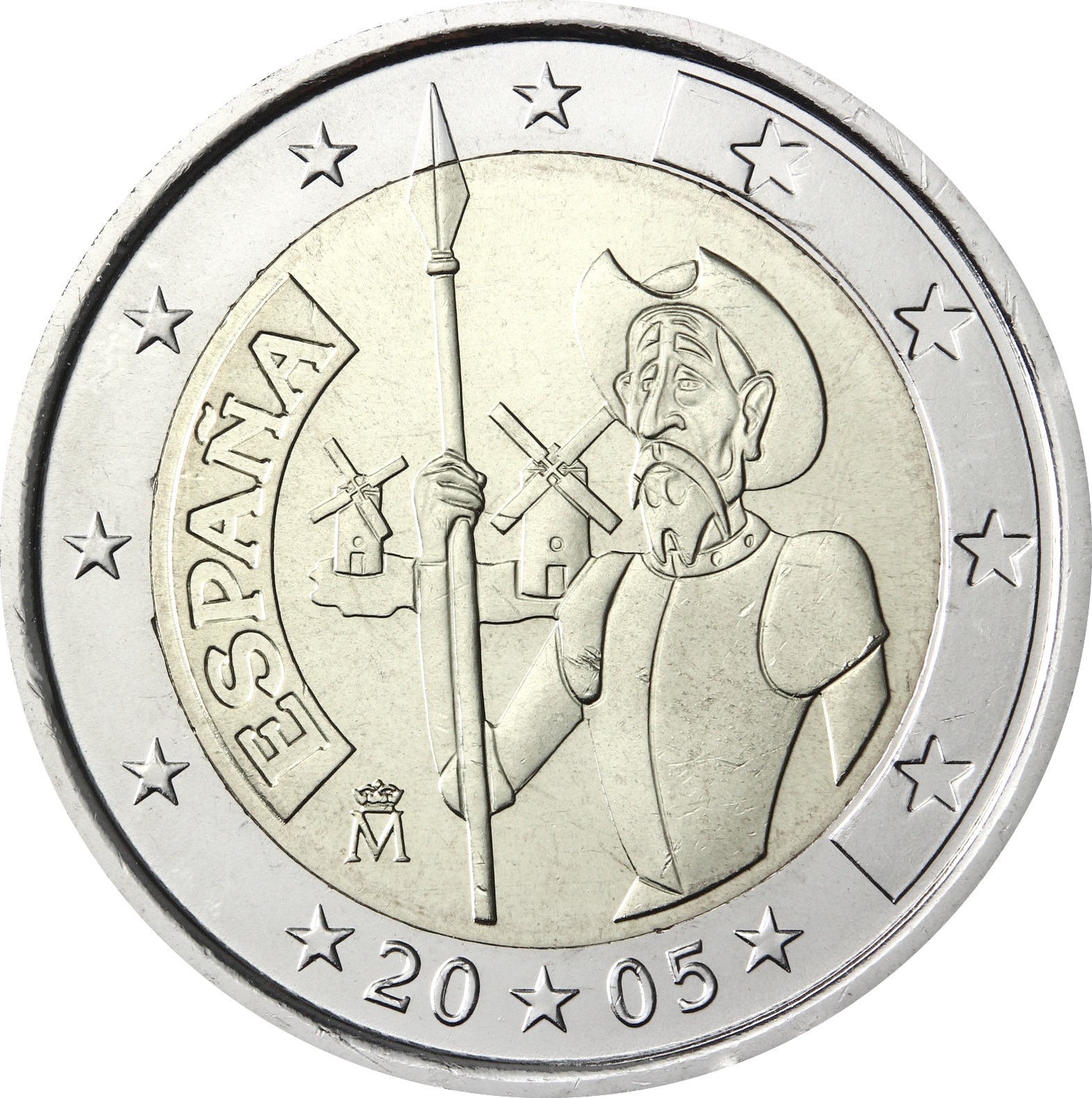 Spagna - 2 € 400° anniversario del Don Chisciotte 2005