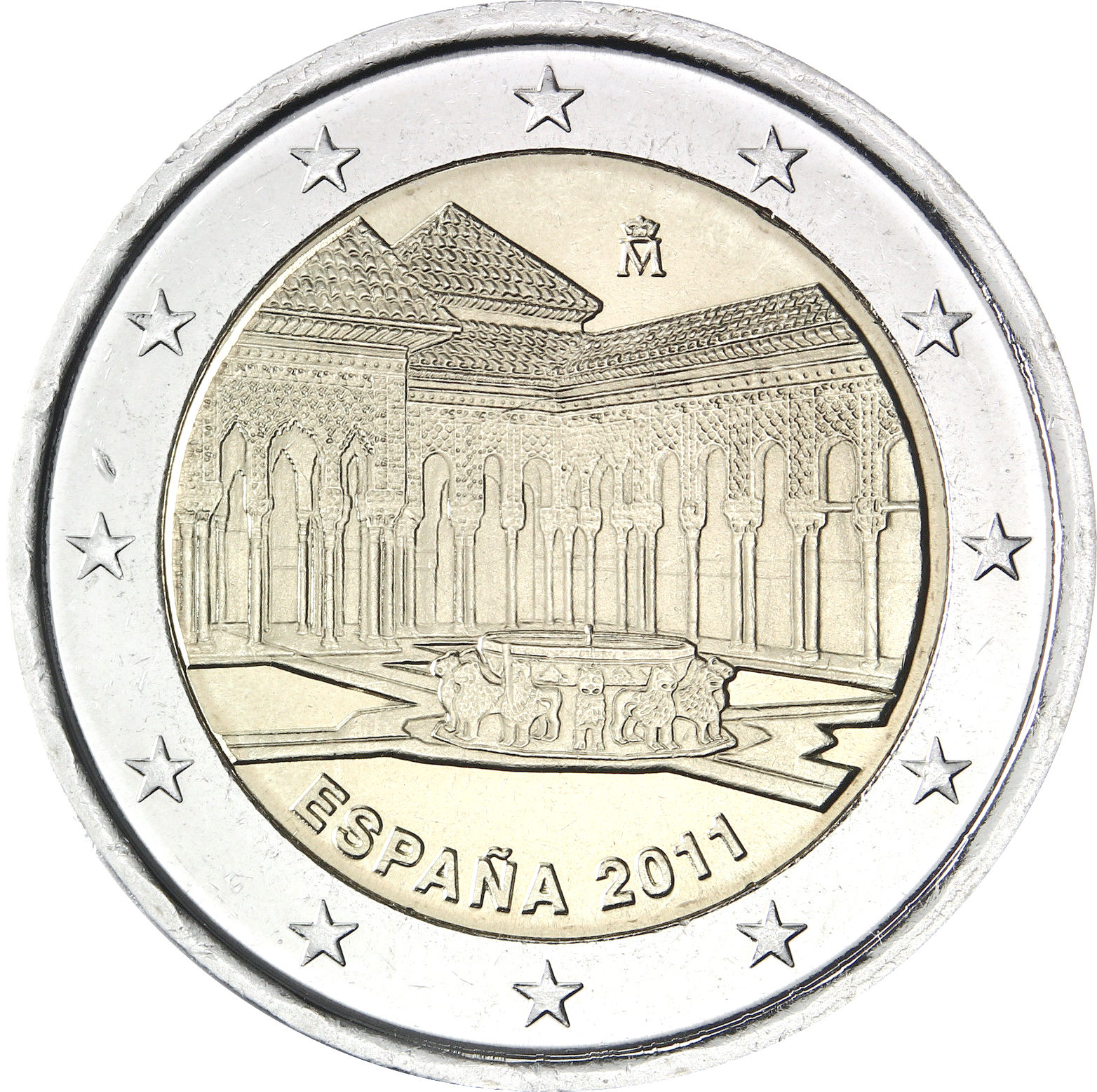Spagna - 2 € Unesco - Palazzo Alhambra di Granada 2011