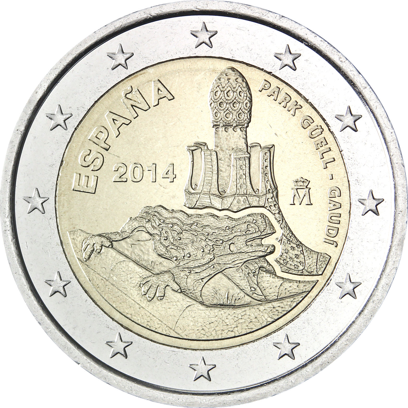 Spagna - 2 € Unesco - Parco Güell 2014