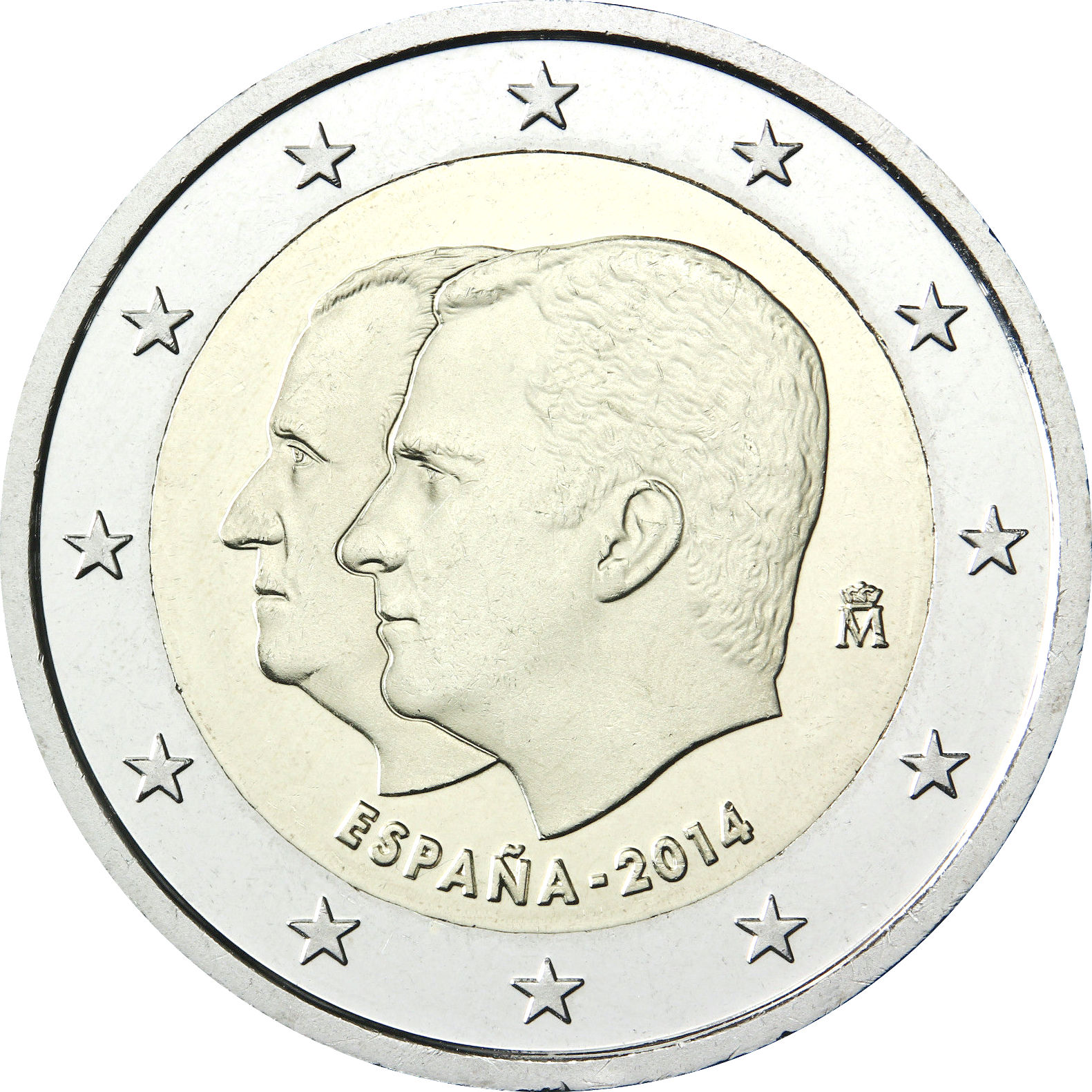 Spagna - 2 € Cambio del Re 2014