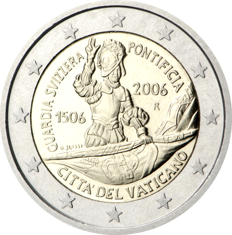 Vaticano - 2 € 500° anniversario Guardia svizzera 2006