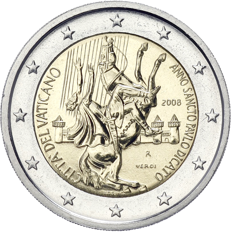 Vaticano - 2 € Anno dedicato a San Paolo 2008