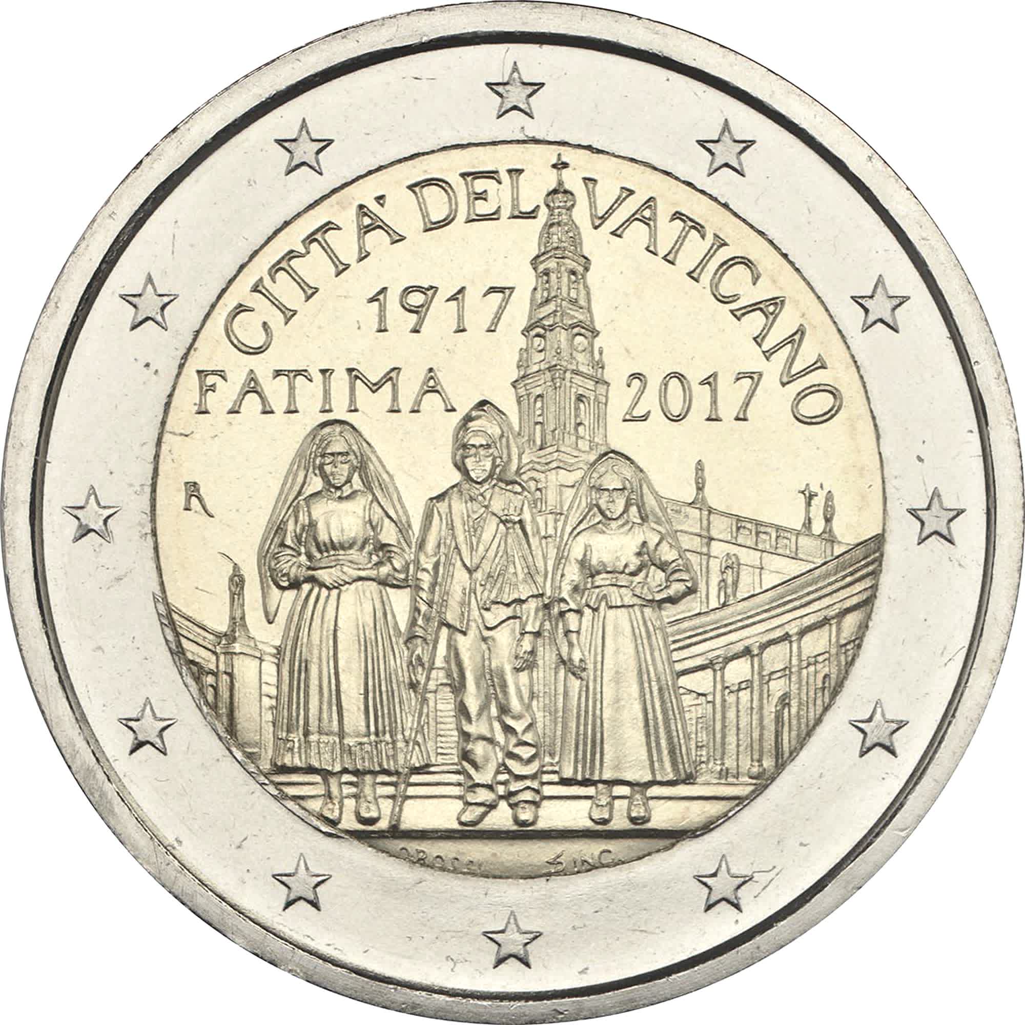 Vaticano - 2 € 100º anniversario apparizioni di Fatima 2017